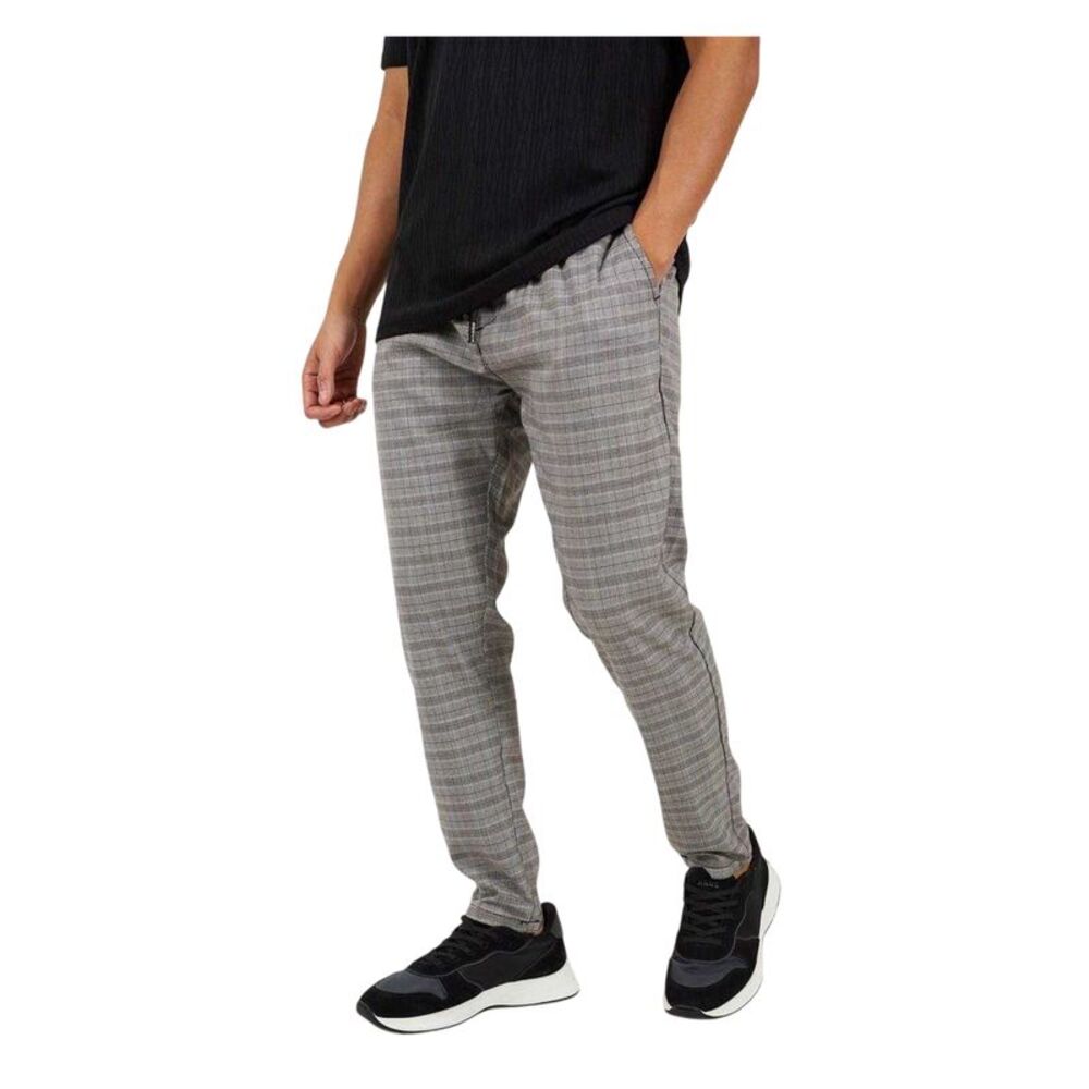 Brave Soul Mens Checked Sweatpants / Gray